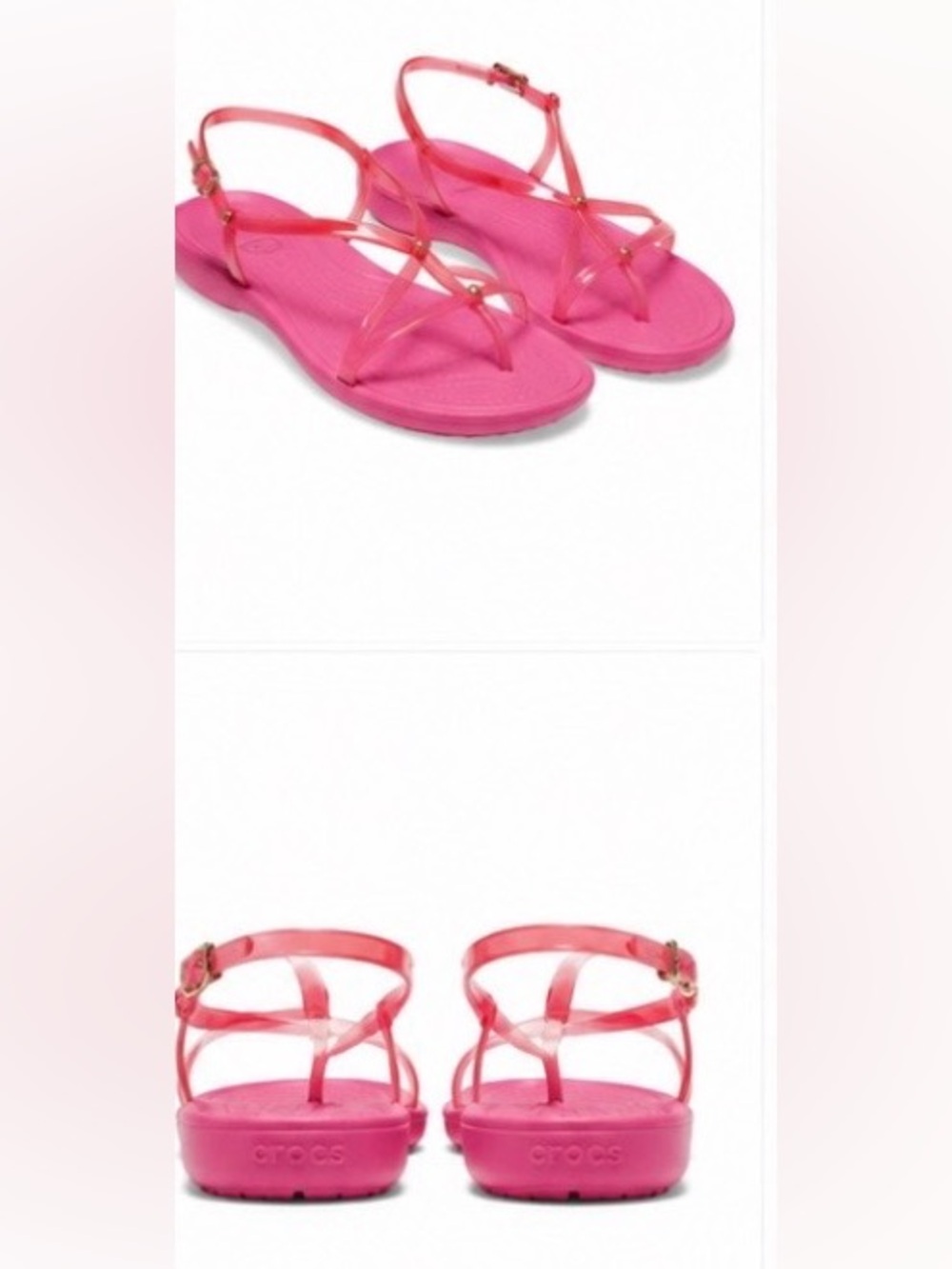 CROCS ISABELLA Pink Strappy Sandals Size 8